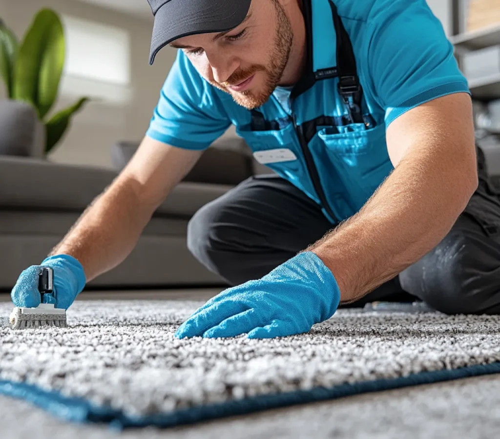 professional-cleaner-inspecting-pretreating-stains-carpet